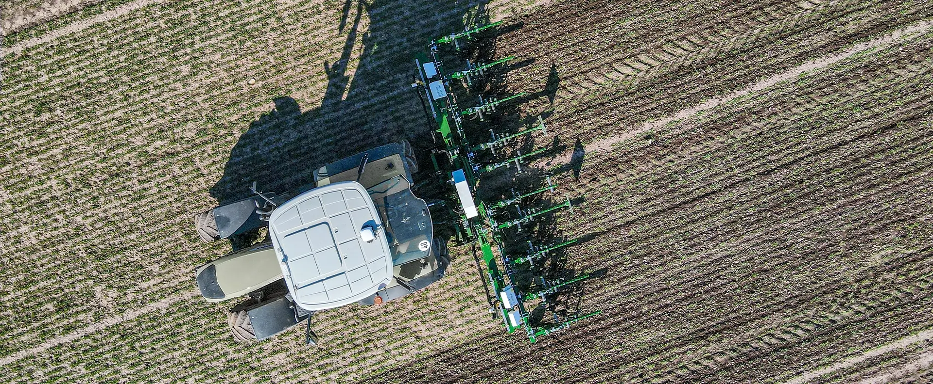 Twinshift auf dem Acker, Drohenaufnahme